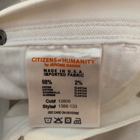 Citizens of Humanity size 27 white jeans - Picture 9 of 10